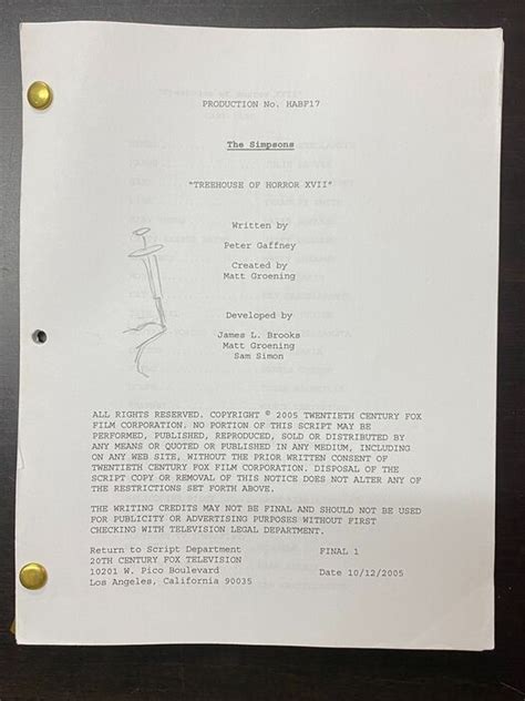 Image result for The Simpsons Episode Script