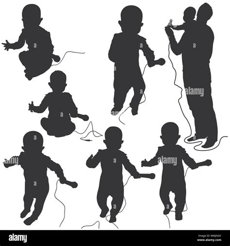 Baby DJ Silhouettes Stock Vector Image & Art - Alamy