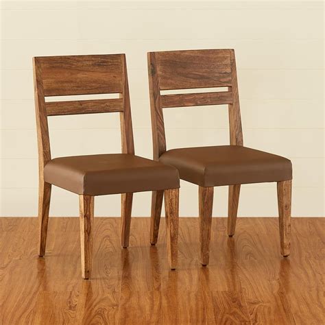 Buy New Raga Set of 2 Sheesham Wood Dining Chairs - Brown from Home ...