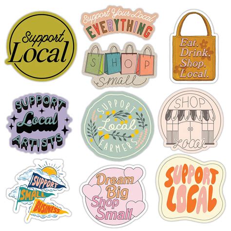 Shop Local Stickers 的图像结果