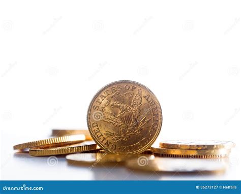 Five Dollars gold coins stock image. Image of finance - 36273127