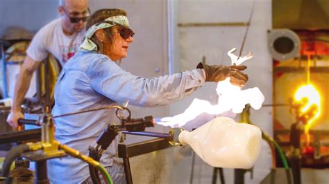 Watch How a Master Glass Blower Makes Huge Abstract Vases ...