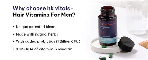 hk vitals Hair Vitamin with DHT Blockers (60 Capsules) | Omega & Biotin ...