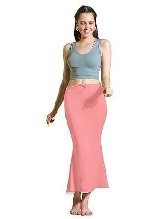 Women's Fish Cut Solid Lycra Saree Shapewear Petticoat for Women ...