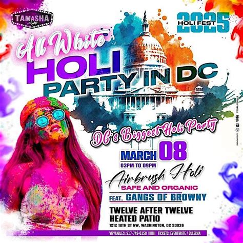 HOLI PARTY 2025 | ALL WHITE EDITION | WASHINGTON DC (ft. DJ Browny ...