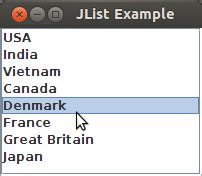 Java Swing Jlist 的图像结果