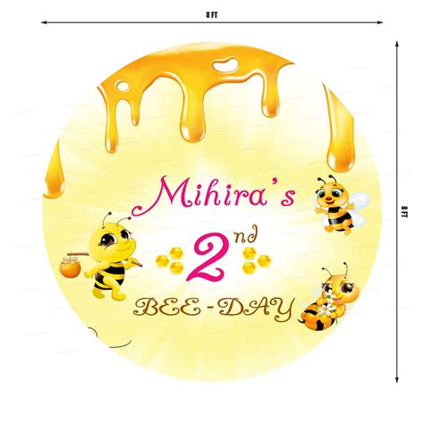 Bumble Bee Theme Round Backdrop | Party supplies online – Party ...