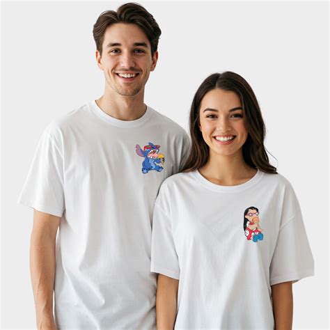 2 Pack : Stitch & Lilo Couple Tshirts – Hey Heart