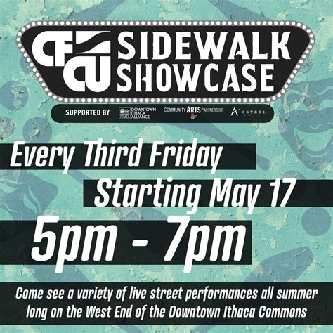 CFCU Sidewalk Showcase, 171 E. State Street, Ithaca, NY, United States ...