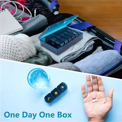Buy Portable Pill Organizer 3 Times a Day , Extra Large Weekly Pill ...