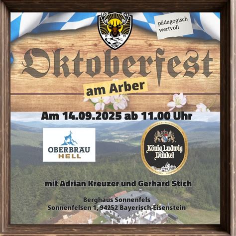 Oktoberfest am Arber beim Berghaus Sonnenfels, Sonnenfelsen 1 , 94252 ...