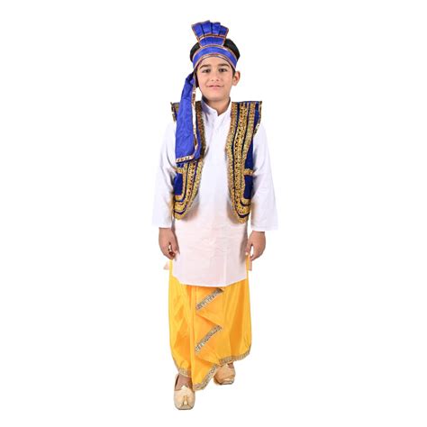 Buy ITSMYCOSTUME Punjabi Costume Dress Folk Dance Boys Set of 4(Kurta ...