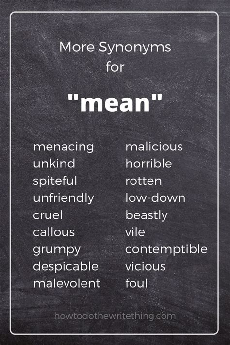 More Synonyms for "mean" | Writing Tips | Learn english words, Writing ...
