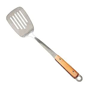 Buy OLWICK® 1 Pcs Stainless Steel Slotted Turner with Wooden Handle for ...