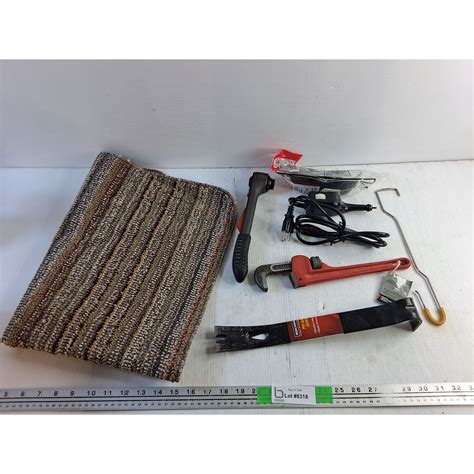 Ratchet Wrench, Pry Bar, Pipe Wrench, Electric Engraver, Safety Glasses ...