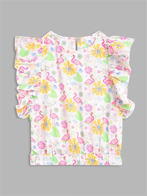 Shop Elle Kids Girls Multi Printed Round Neck Top Online – Iconic India