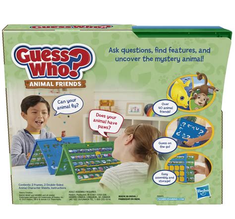 Hasbro Gaming Guess Who? Animal Friends Board Game, Includes 2 Double ...