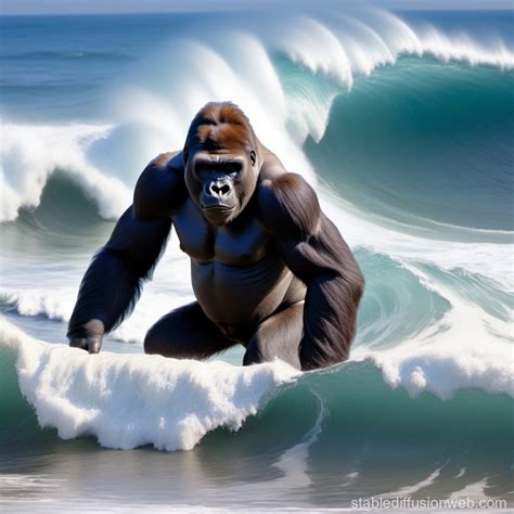 Gorilla's 360 Wave Hairstyle | Stable Diffusion Online