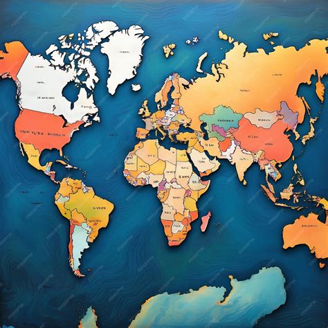 World Map Clear Image with Country Names 的图像结果