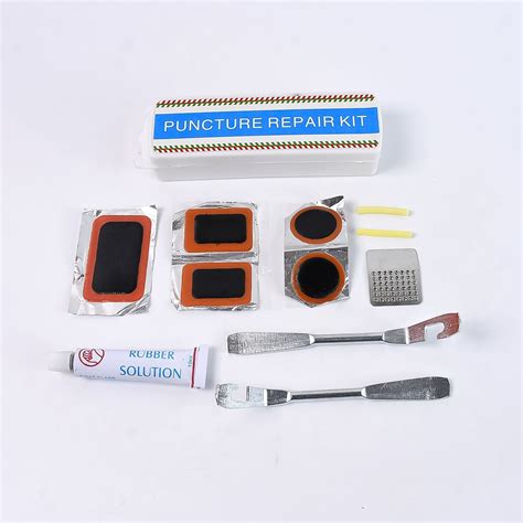 Bicycle Tire Repair Kit Puncture Repair Set With Adhesive Portable Too ...