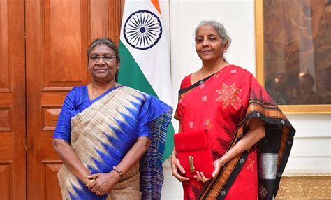 Budget 2023: FM Nirmala Sitharaman Carries A Tablet In Red Bahi-Khata ...