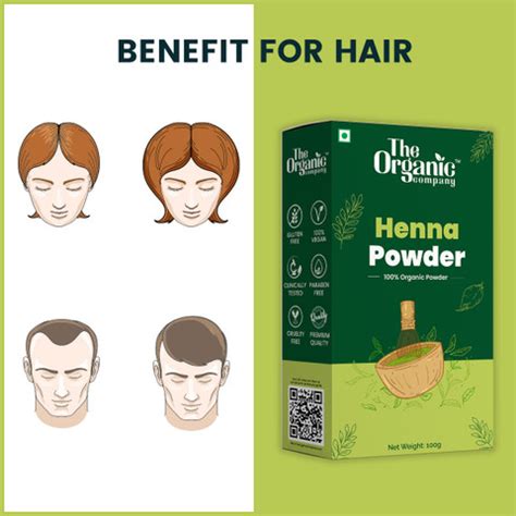 The Organic Company 100% Pure Henna Powder for Hair Color (Mehndi ...
