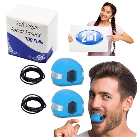 Buy Jawline Exerciser Tool for Men & Womens pack of 2 with 1 pack of ...