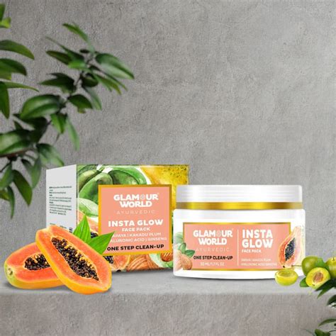 Organic Papaya Insta Glow Face Pack for Glowing skin | Brightening ...