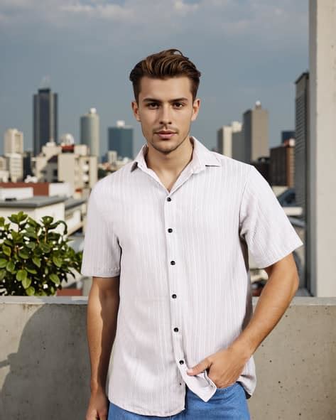 Buy Light Grey Shirts for Men by Shein Online | sheinindia.in