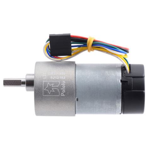 100:1 Metal Gearmotor 37Dx73L mm 12V with 64 CPR Encoder (Helical ...