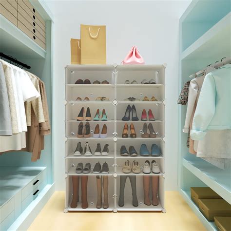 Buy HOMICKER Shoe Rack Organizer, 32 Pair Shoe Storage Cabinet with ...