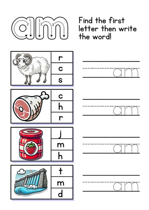 Short Vowel Word Spelling Worksheets - Free Image & PDF Printables