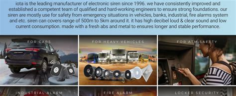 iota SLC122 12V DC -110 dB Police Siren Sound Plastic Security Alarm ...