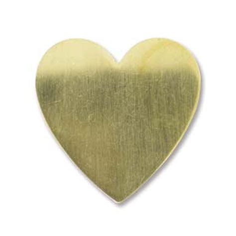 18mm Heart Blank Plate 72pc Solid Brass 24 Gauge, for Design Stamp ...