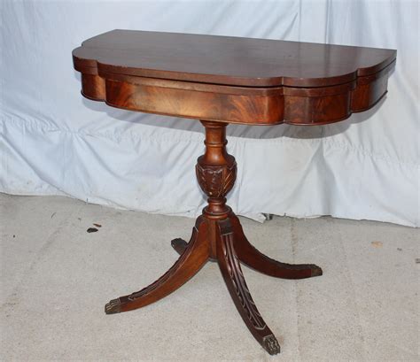 Bargain John's Antiques | Antique Flip Top Swivel Open Game Table ...