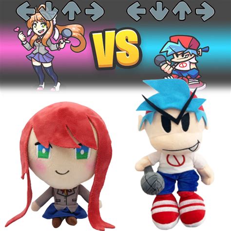 Buy Doki Doki Plush Monika, FNF Boyfriend Plushy, 2Pcs Soft Plush ...