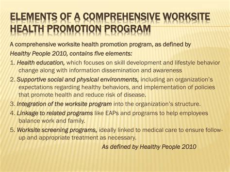 Image result for Worksite Health Promotion