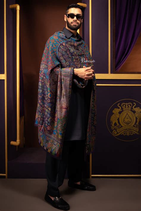 Pashtush Mens 100% Pure Wool With Woolmark Certificate Stole, Paradise ...