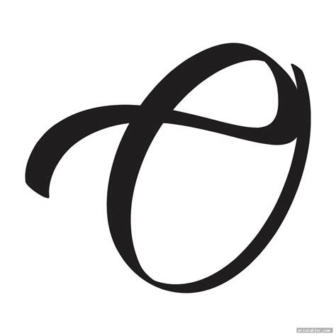 Fancy Cursive O Letter Printable - Gridgit.com