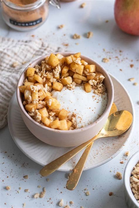 Cinnamon Apple Cottage Cheese Breakfast Bowl - Life Around The Table