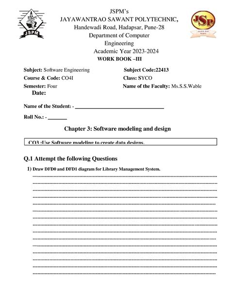 Workbook 3 - very imp - JSPM’s JAYAWANTRAO SAWANT POLYTECHNIC ...