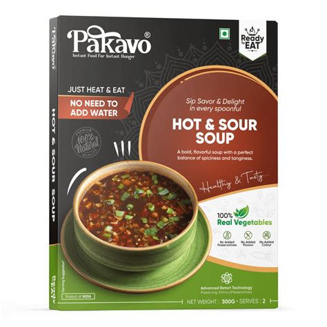 Pakavo Hot & Sour Soup | Ready-to-Eat | No Need to Add Water | No Added ...
