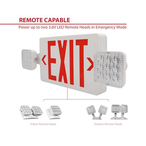 Nicor Lighting ECL3-SD 3.3-Watt 120/277-Volt LED White Hardwired Exit ...
