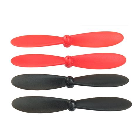 4pcs Red+Black Two-Blade Mini Propeller Coreless Drone Motor Fan for 0
