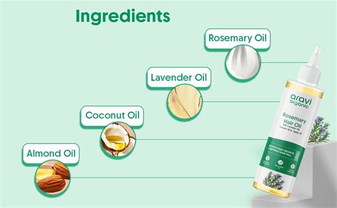 Buy Aravi Organic Rosemary Lavender Hair Oil For Healthy Scalp, Hair ...