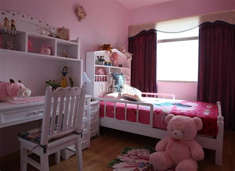 2017女孩双人房卧室装修效果图 二胎政策儿童双人卧室用品布置装修效果图 - 装修公司
