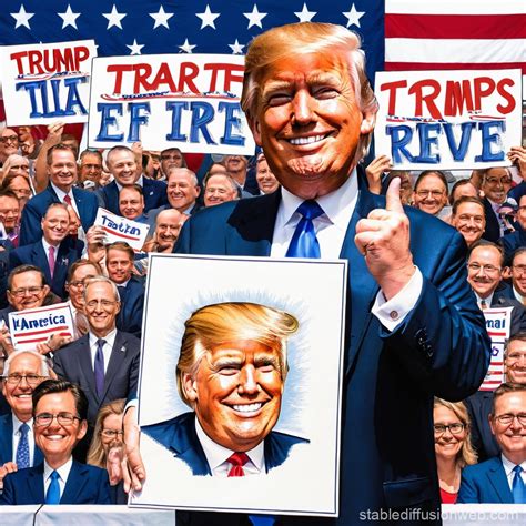 Trump Rally Sign | Stable Diffusion Online