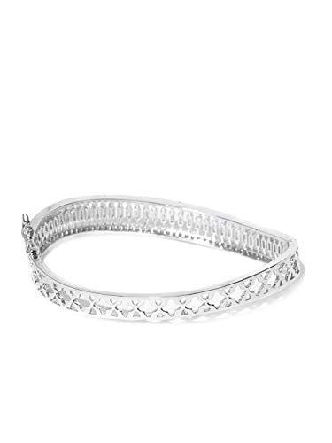 Buy Priyaasi American Diamond Silver Plated Bangle Bracelet for Women ...