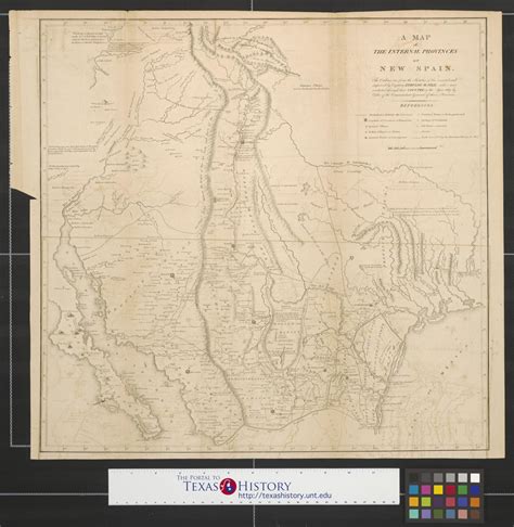 A map of the internal provinces of New Spain the outlines are from the ...