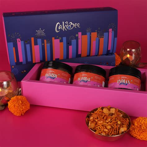 Buy Festive Diwali Gift Box Online | The Triple Glow Box | CakeBee